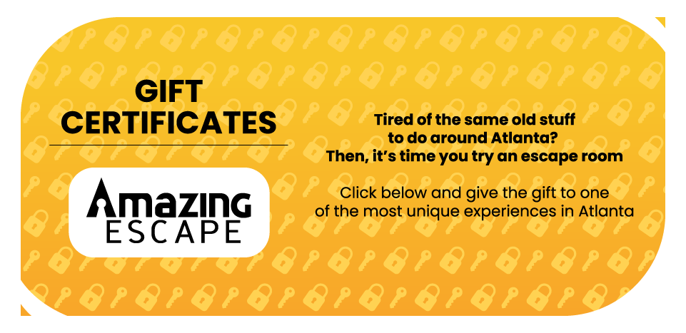Amazing escape gift card